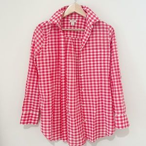 NWOT Jcrew red gingham button down